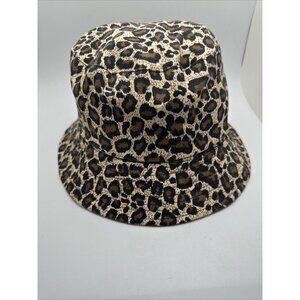 Bucket Hat. OS. Reversible Animal Print & Black. Twill fabric. GR62